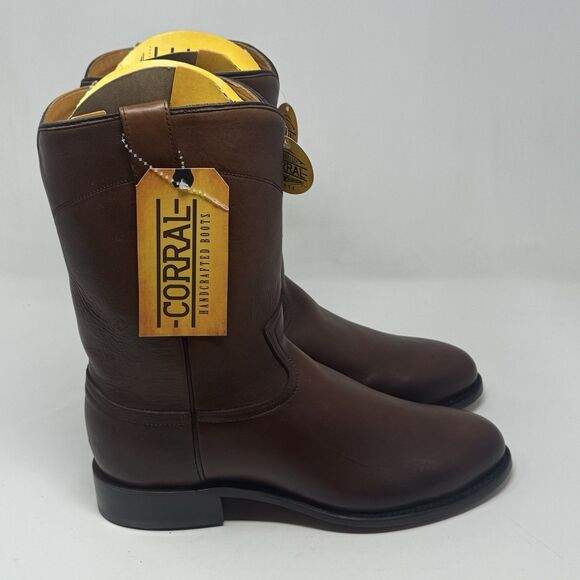 Corral A4068 Cowboy Roper Boots Mens 11.5 EE Brown Cow Leather Mid Calf Western - Picture 3 of 15